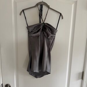 Charlotte Russe Elegant Gray Strapless Camisole
